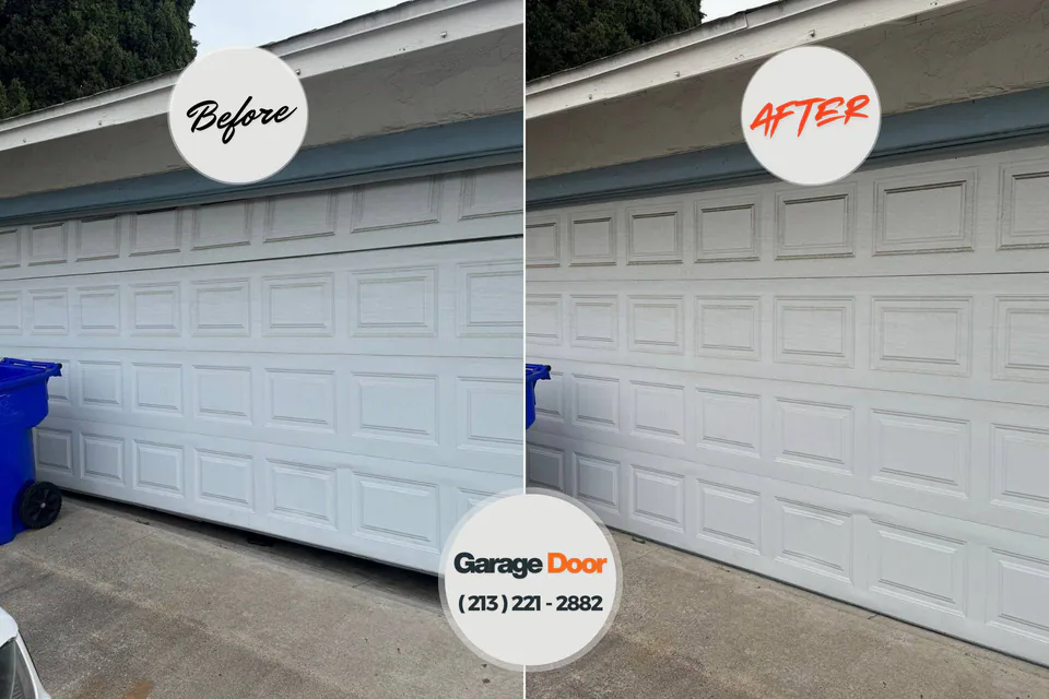 Before and after: garage door repair Raubsville, PA